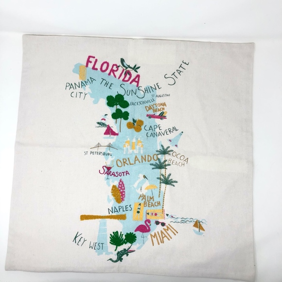 Florida Other - Throw Pillow Pillowcase FLORIDA Sunshine State